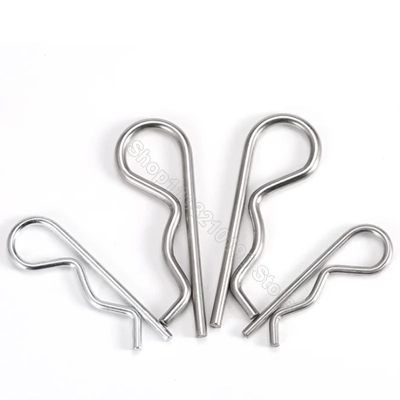 1-20Pcs M1.2 M1.8 M2 M2.5 M3 M4 M5 M6 M7 Steel R Type Spring Cotter Pin Wave Shape Split Clip Clamp Hair Tractor Pin for Car Rod