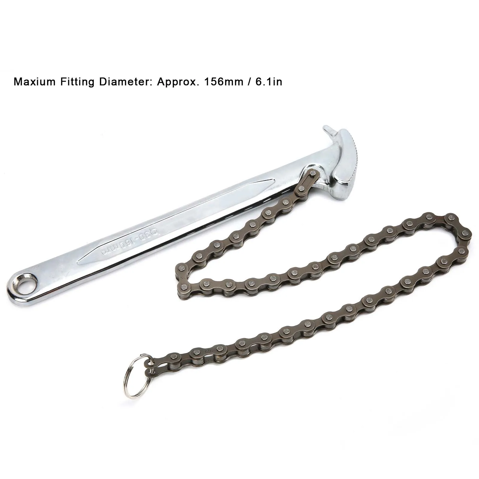 9in Chain Wrench Adjustable Pipe Tong Revertible Ratcheting Chain Oil Filter Tool Fittings Oil Filter Tool Adjutable Chain Tongs