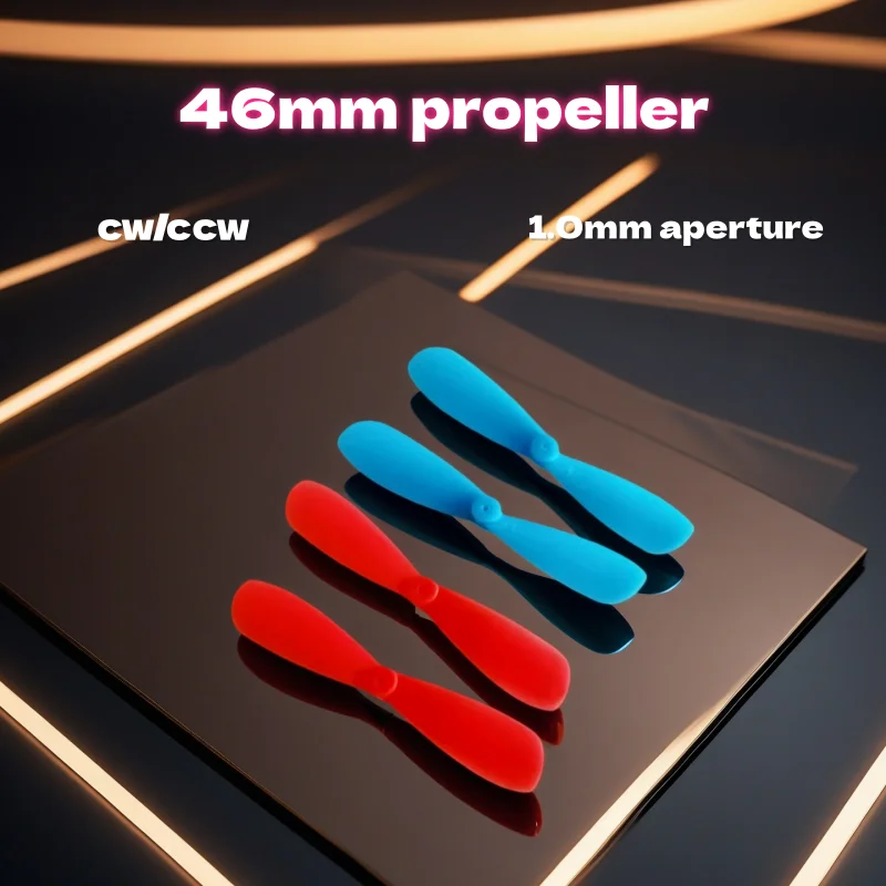 

10pcs 46mm Coreless Propeller – Quadrotor Multi-Rotor Forward & Reverse Propellers, 1mm Hole Blades for 720/716 Motor