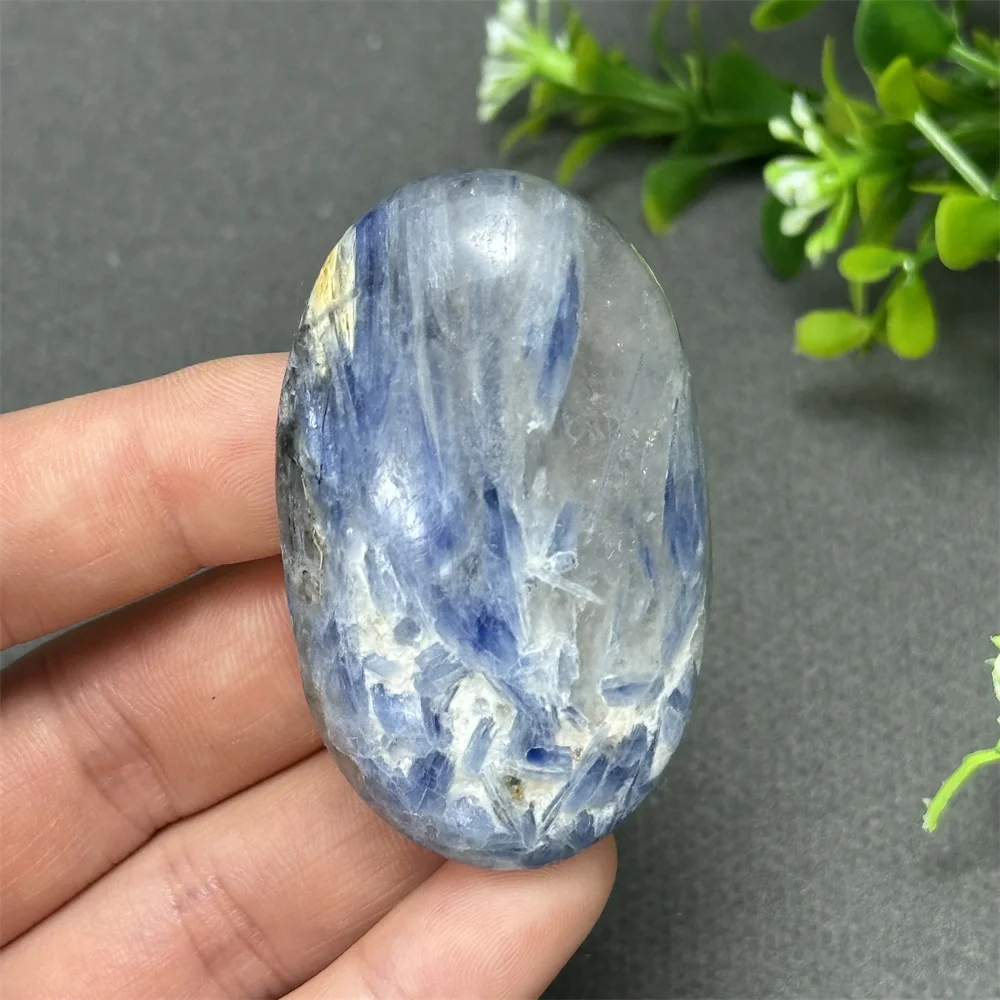 Natural Blue Kyanite Palm Play Quartz Mineral Home Decor Feng Shui Reiki Meditation Energy Healing Holiday Gift