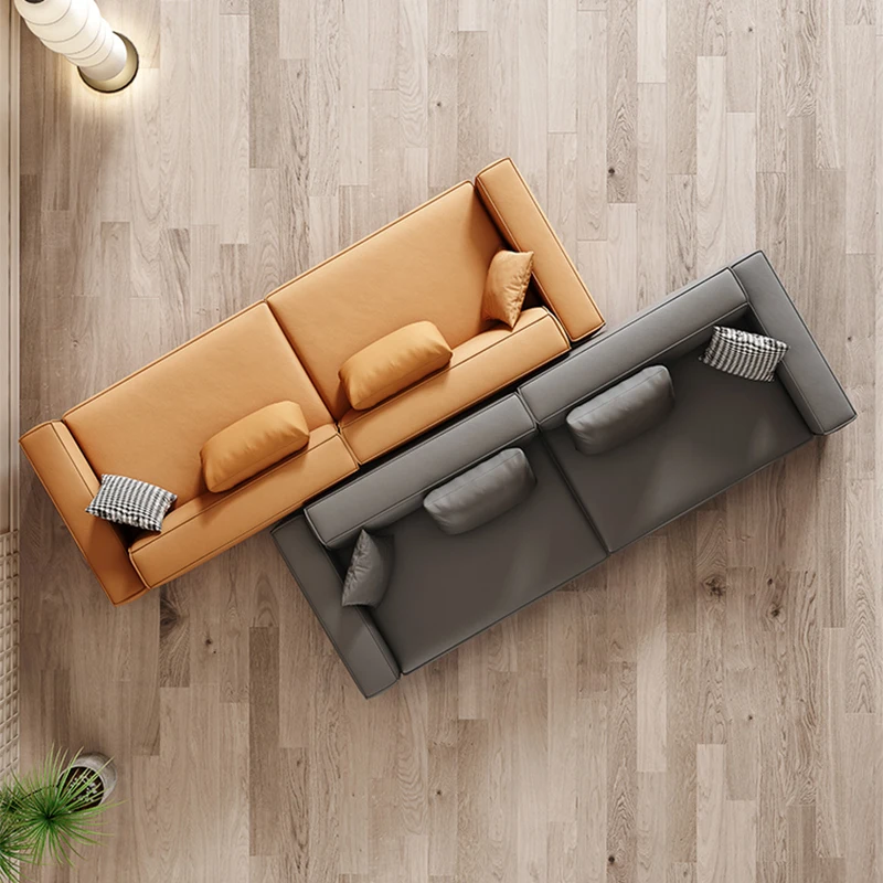 Customized office sofa leather business rest area VIP reception meeting room sofa coffee table combination set