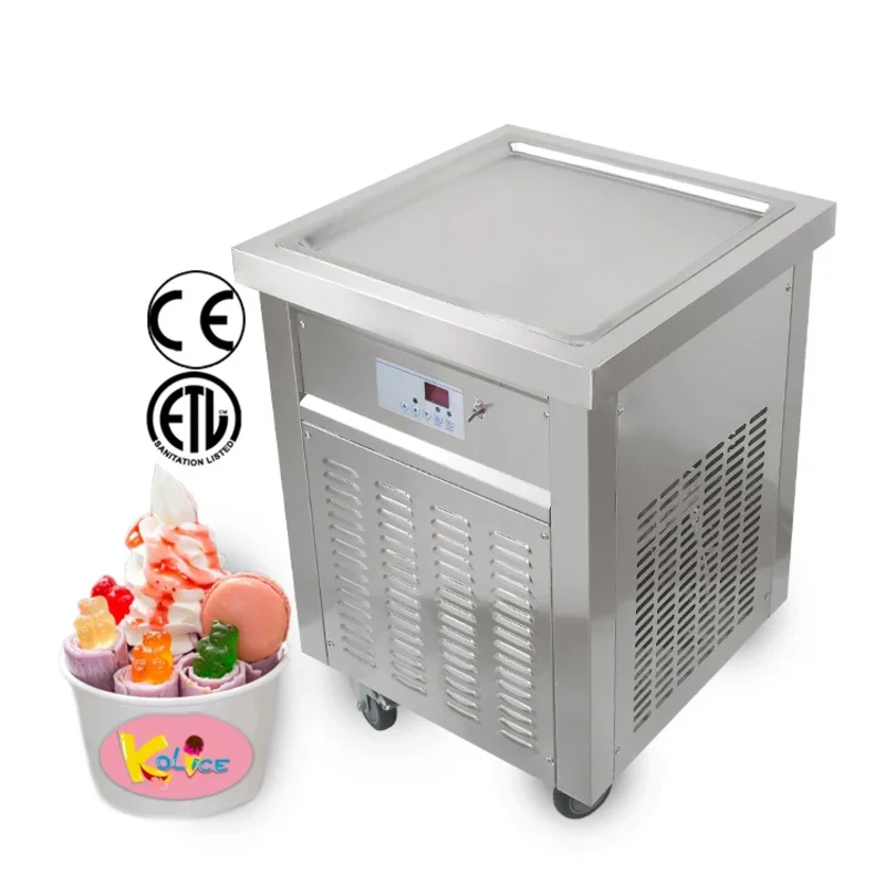 

warehouse CE New Style 55x55cm square pan Fried Ice Cream Machine supplier/thai ice cream roll machine