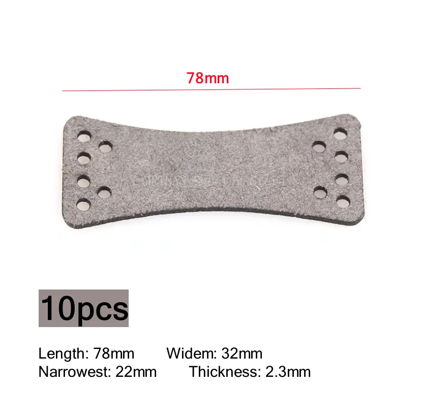 Tasca in pelle microfibra per fionda da 10 pezzi per palline in acciaio Elastico piatto in pelle PU Accessori per tiro da caccia all\'aperto