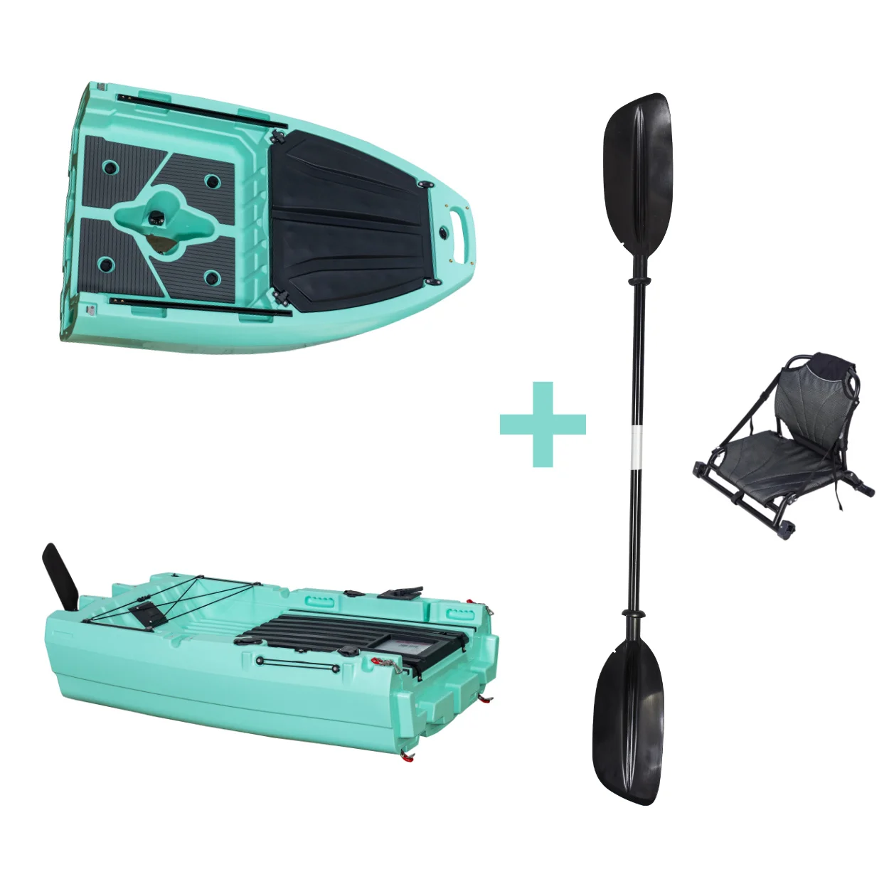 

Humanized Design of Detachable Fin Pedal Sea Fishing Kayak Modular with Special Live Fish Hatch