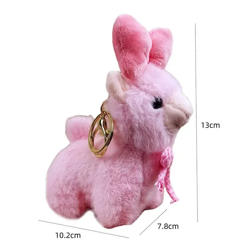 Chaveiro de alpaca fofo, brinquedo de pelúcia, presente, boneca de pelúcia macia, mochila, pingente de animal de desenho animado, acessório