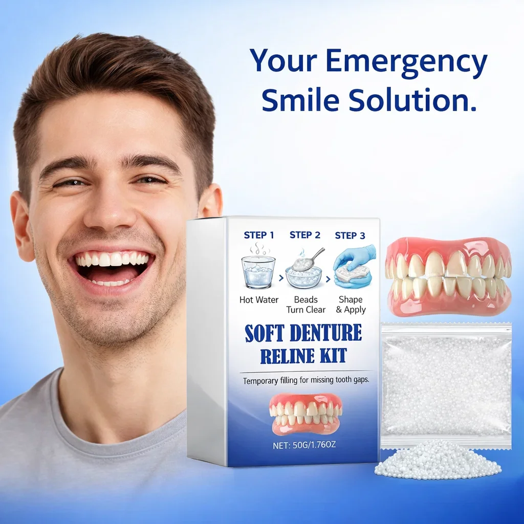 

Набор для восстановления зубов: термопластичные гранулы для заполнения промежутков при отсутствии зубов, временные накладки на зубы, виниры для Хэллоуина и косплея, 50 г