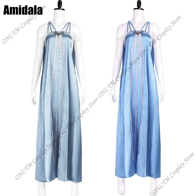 

Movie Amidala Cosplay Costume Padme Amidala Dress Blue Daily Wear Adult Stage Halloween Clothes Role Play Uniform for Women