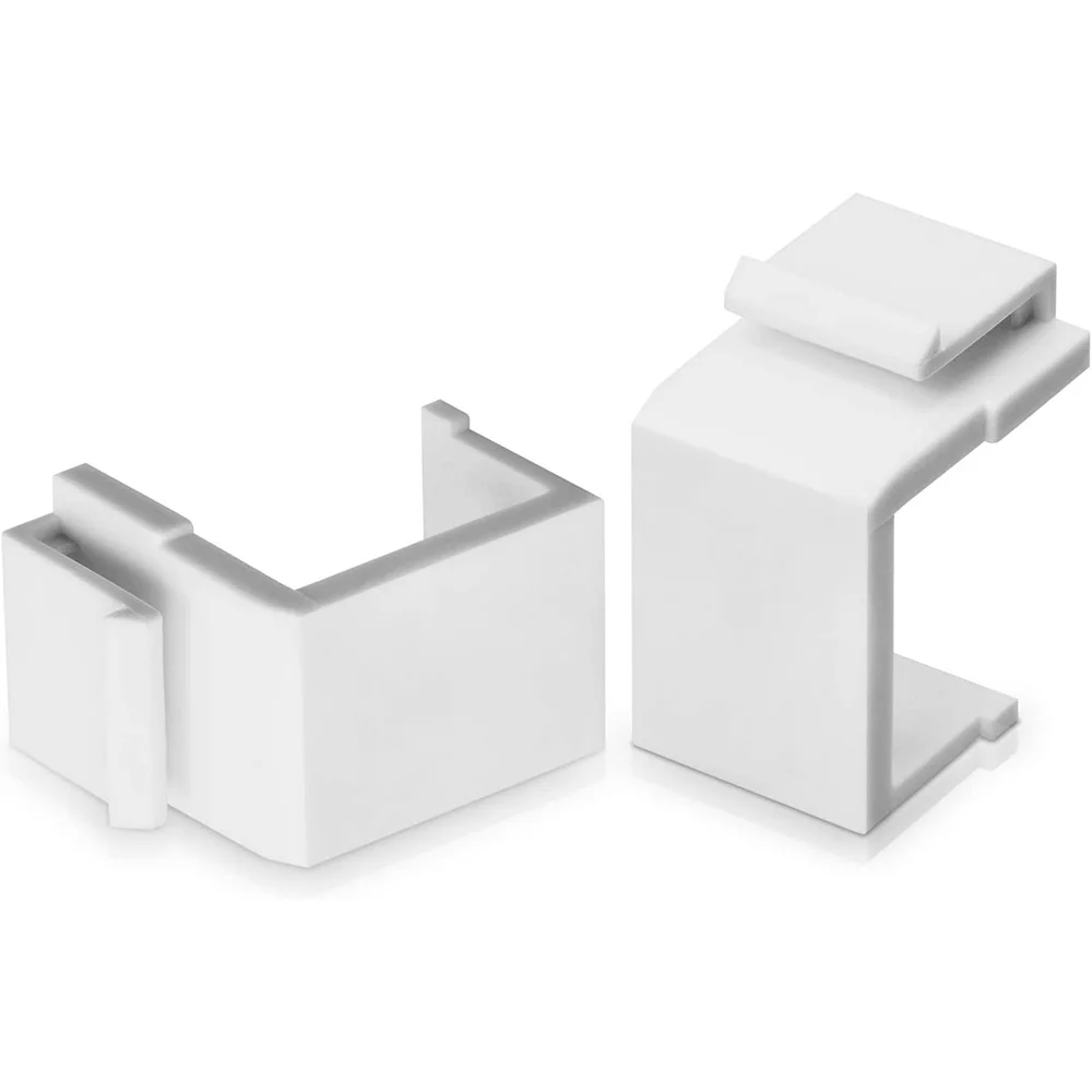 ABBG-Blank Keystone Jack Inserts For Keystone Wall Plate And Patch Panel - White