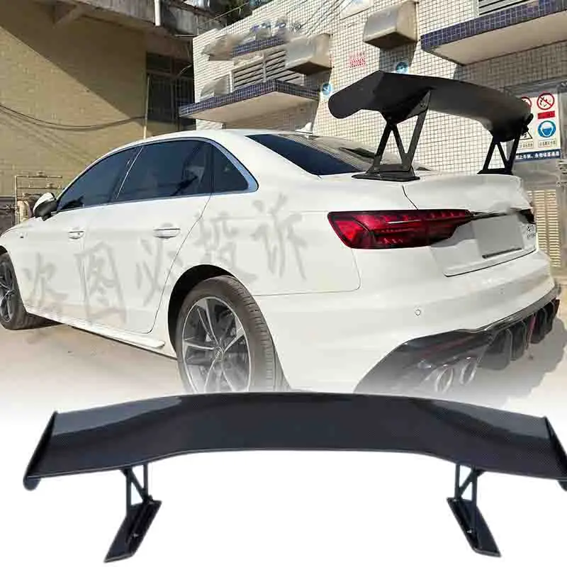 

Suitable for 2017-2025 Audi A4 A4L S4 B9.5 B9 4-door glossy black carbon fiber rear spoiler aerodynamic tuning kit JS style