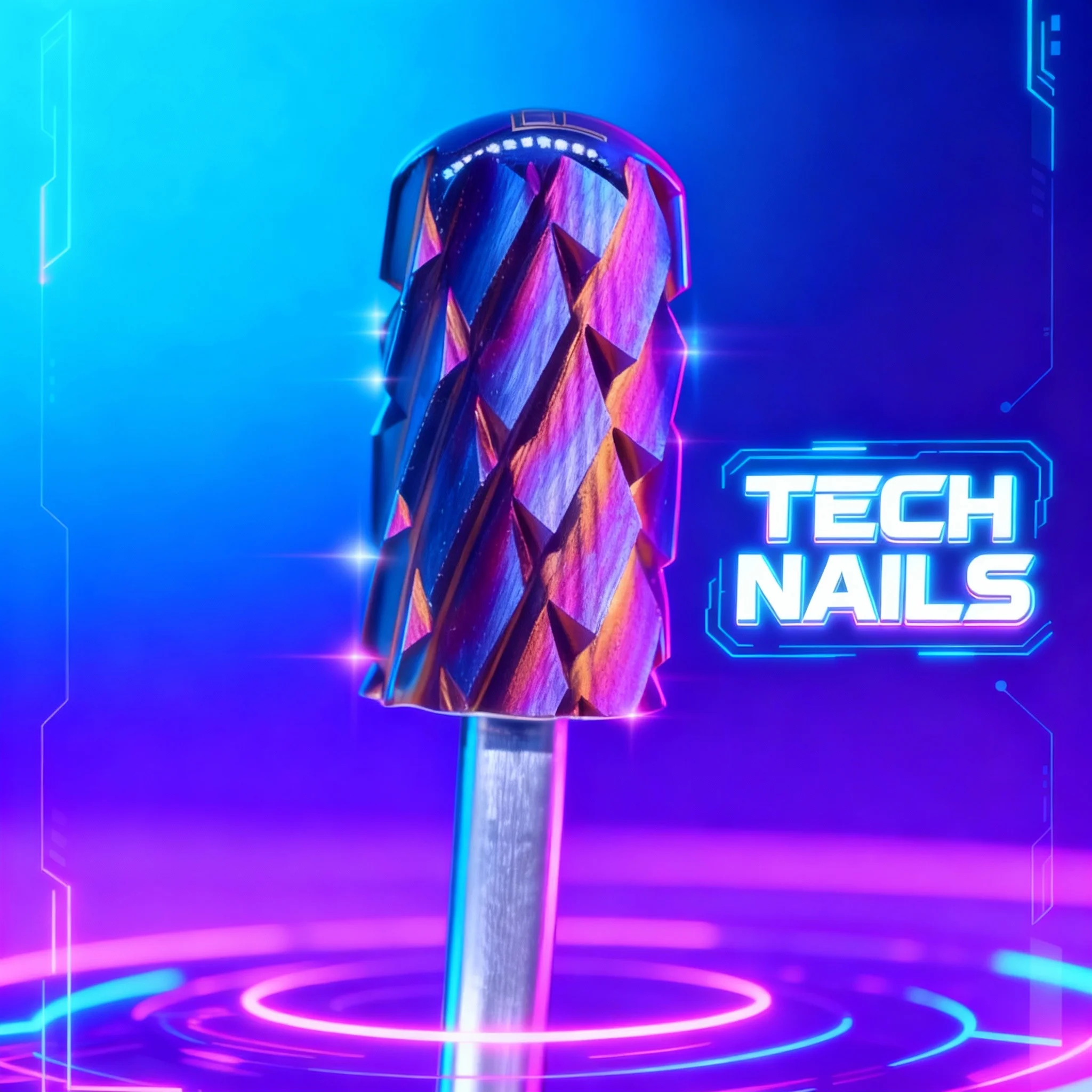 RolinStar – foret à ongles violet à deux mains, grand baril rond en carbure, foret à ongles et meilleur dissolvant pour la poudre et