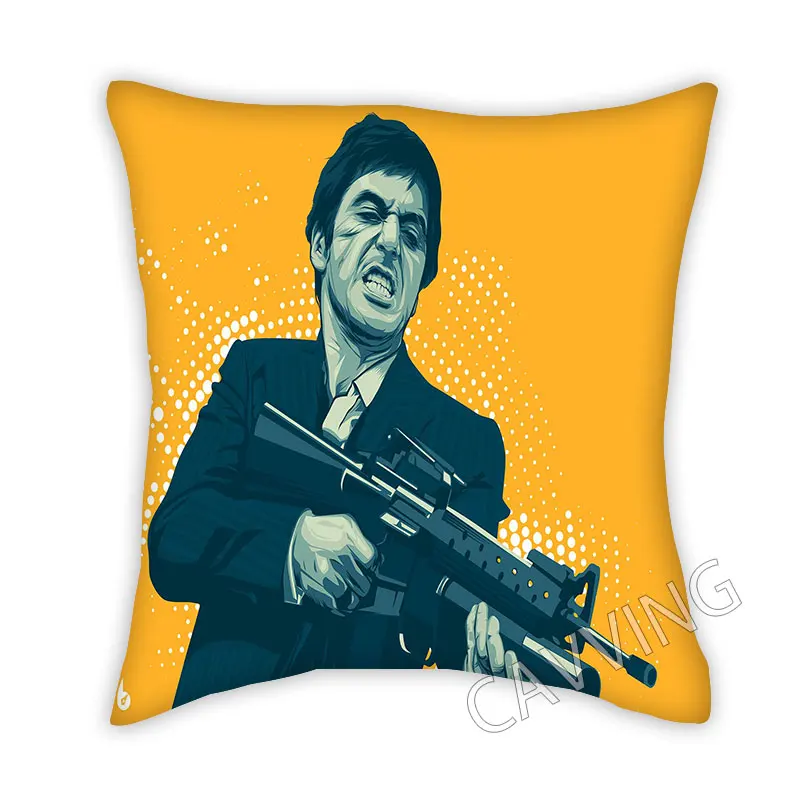 Scarface 3D Printed Polyester Decorative Pillowcase Throw Pillow Cover Square Zipper Cases Fan Gifts Home Decor  H01