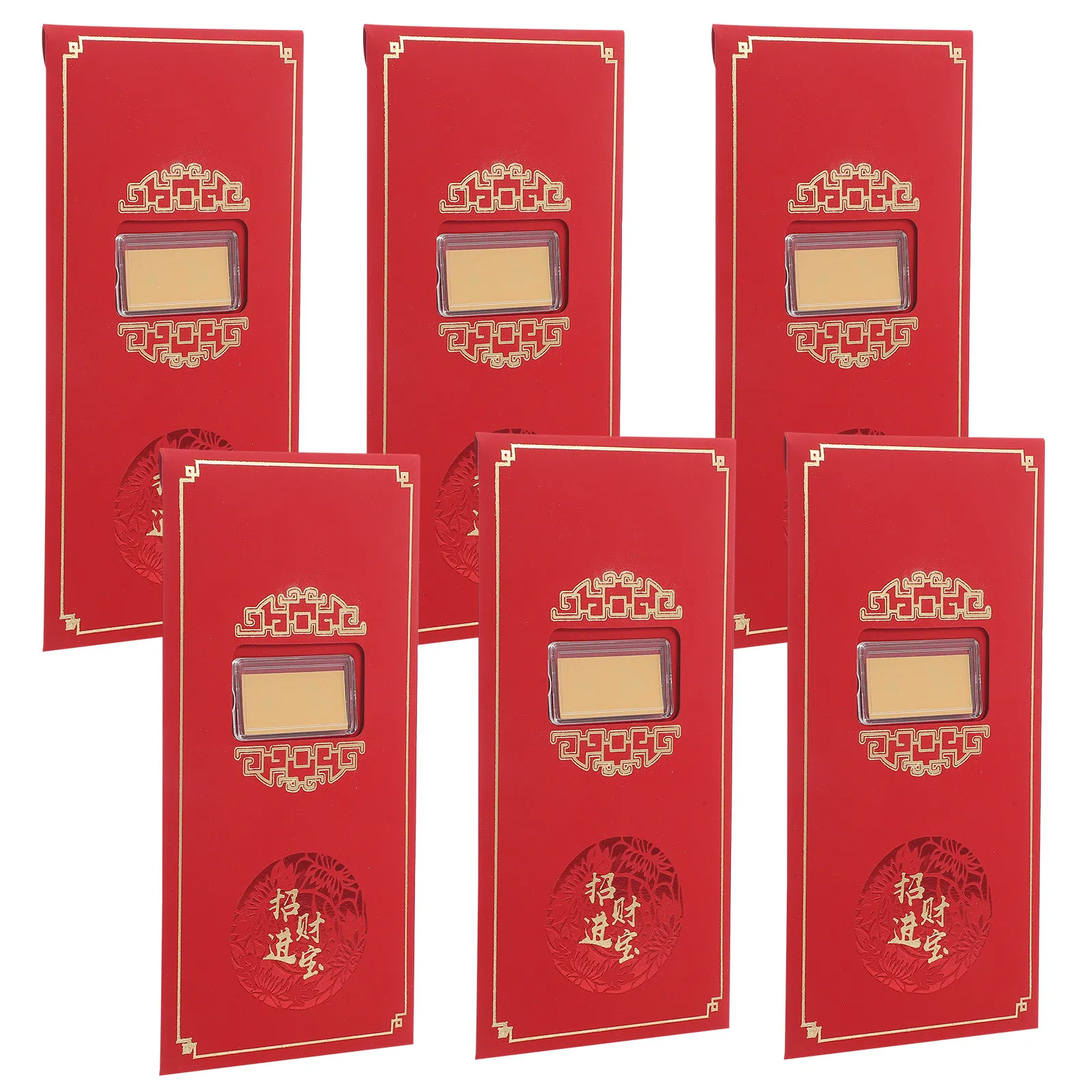 

6 шт. красных конвертов на Год Змеи 2025, традиционные красные конверты для денег, праздничный подарок для семьи