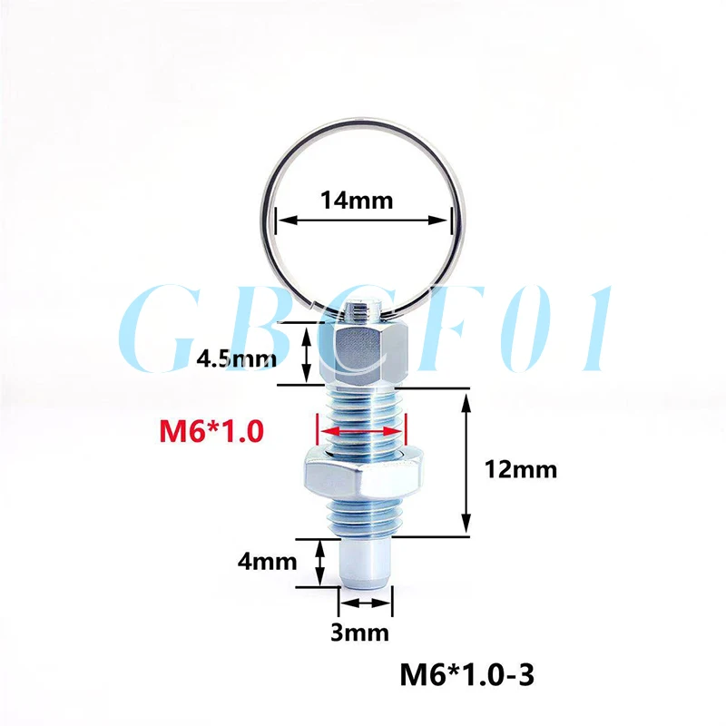 Pull ring Plunger Knob Plunger Stainless Steel Pull Ring Indexing Plunger Spring Positioning Pin M6-M10 M12 M16 Locking Plunger