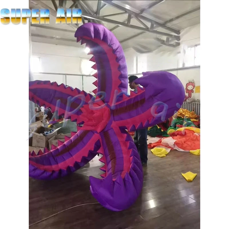 3mH 거대한 풍선 광고 재료 광고용 팬이 있는 꽃과 식물의 풍선 모델