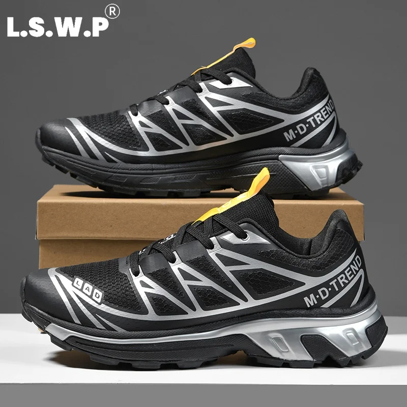 Men's Casual Sports Shoes, Trendy Retro Mountain Hiking Shoes, Men's and Women's Mesh Breathable Trail Running Shoes, High-Elastic Shock-Absorbing Non-Slip Outsole Sports Shoes, Outdoor Adventure Hiking Travel Daily Casual Fitness Multi-Color Couple Sports Shoes