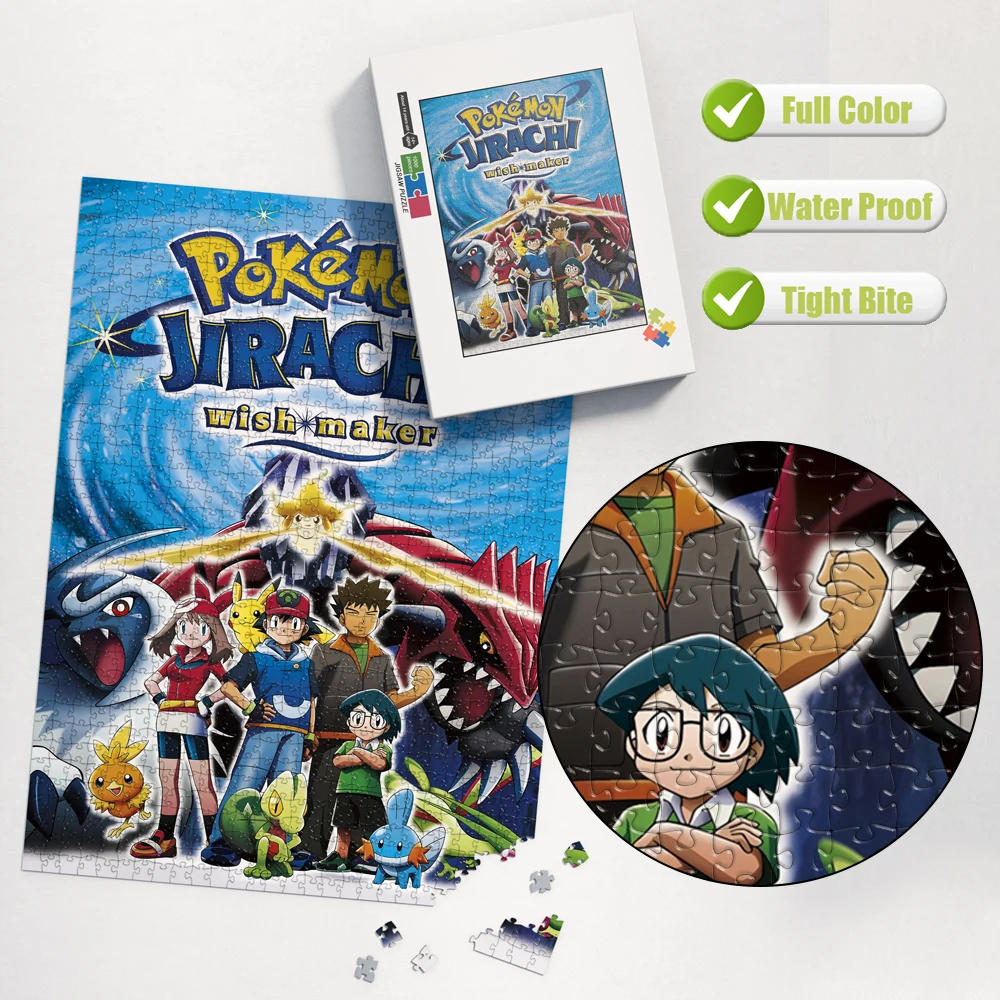 Kid‘s Table Game Pokemon Classic Anime 1000 Pieces Jigsaw Puzzles for Adult Fun Kids Educational Montessori Toys Surprise Gift