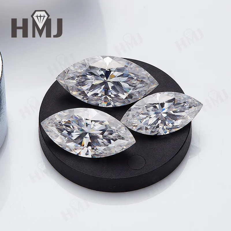 Moissanit-Stein im Marquise-Schliff, Mehrfarbig, VVS1-Reinheit mit GRA-Zertifikat für Schmuckherstellung, Besteht Diamanttester, Großhandel – Detail 8