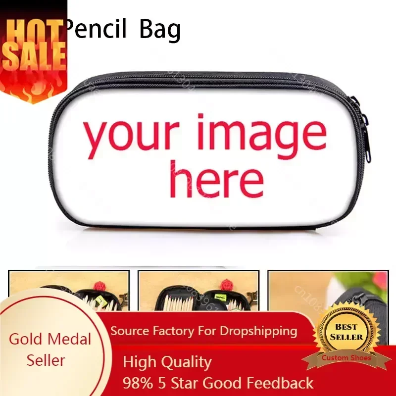 

Customize Your Logo / Name / Image Cosmetic Cases Cartoon Pattern Pencil Bag Teenager Boys Girls Stationary Bag Pencil Holder