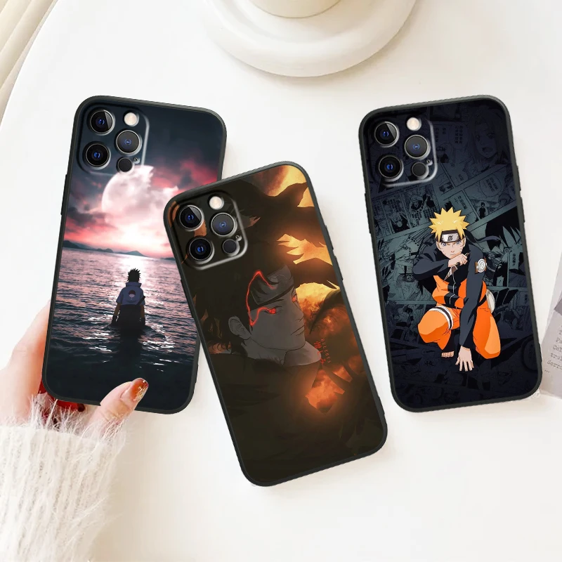 Naruto cool boys For iphone 15 14 13 12 11 8 7 6 6S XS X MAX XR mini Plus Pro Max Black Phone Case