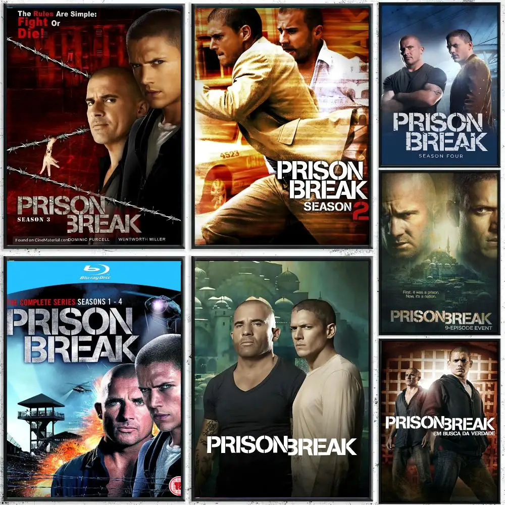TV P-Prison Break Poster Perfect Sticker Self Adhesive for Office Home Theater Wall Art Decor Fancy Gift