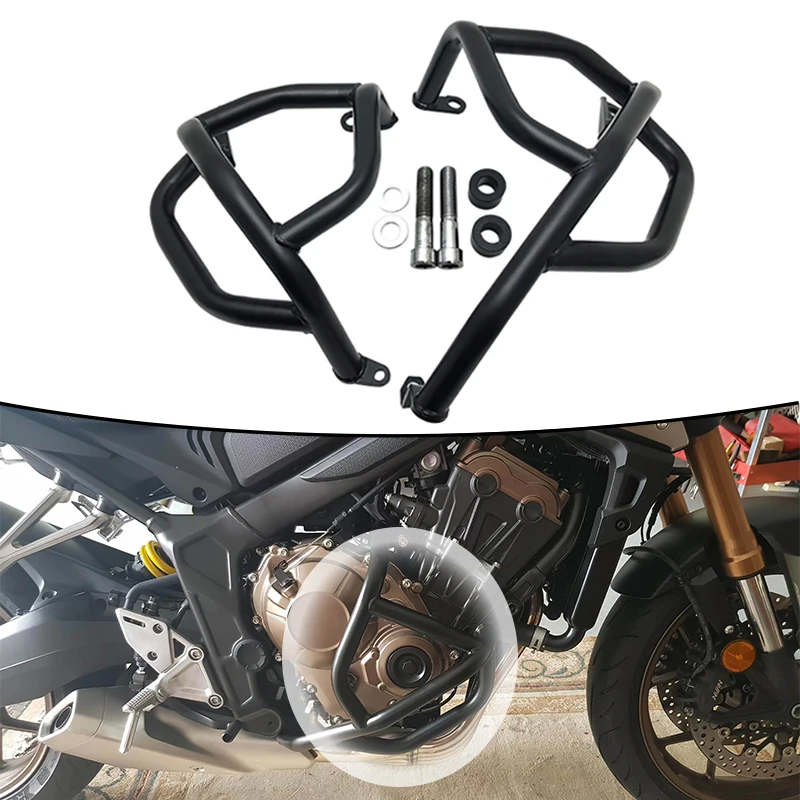 

For HONDA CB650R CB650 R CB 650R CB 650 R 2019-2022 2021 Engine Guard Crash Bars Bumper Protector Black Motorcycle Accessories