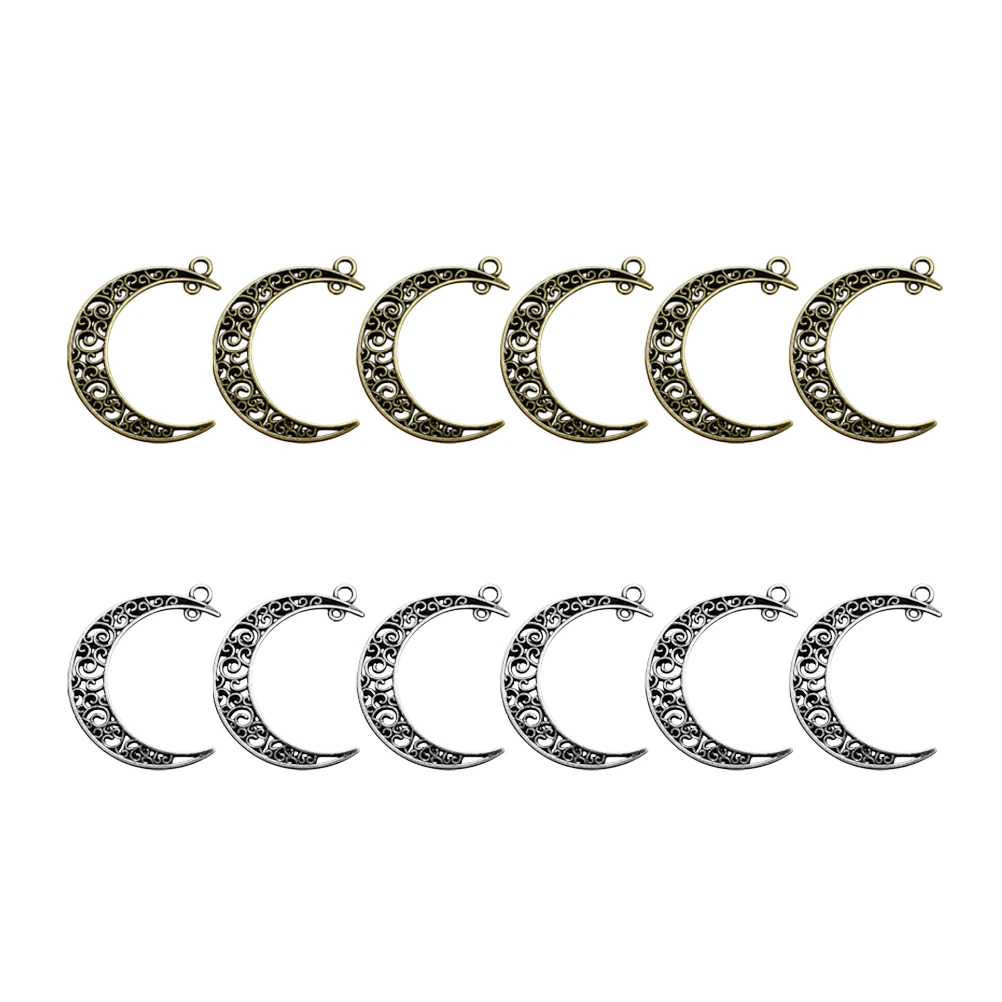 

20pcs Moon Star Pendants Alloy DIY Necklace Bracelet Earrings Charms Crescent Accessories Bulk Jewelry Making