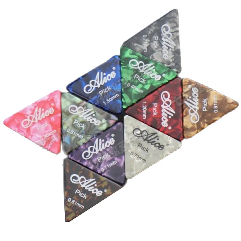 

20 Pcs Mix Color Big Triangle Celluloid Guitar Picks Plectrum Guitar Accessories Parts