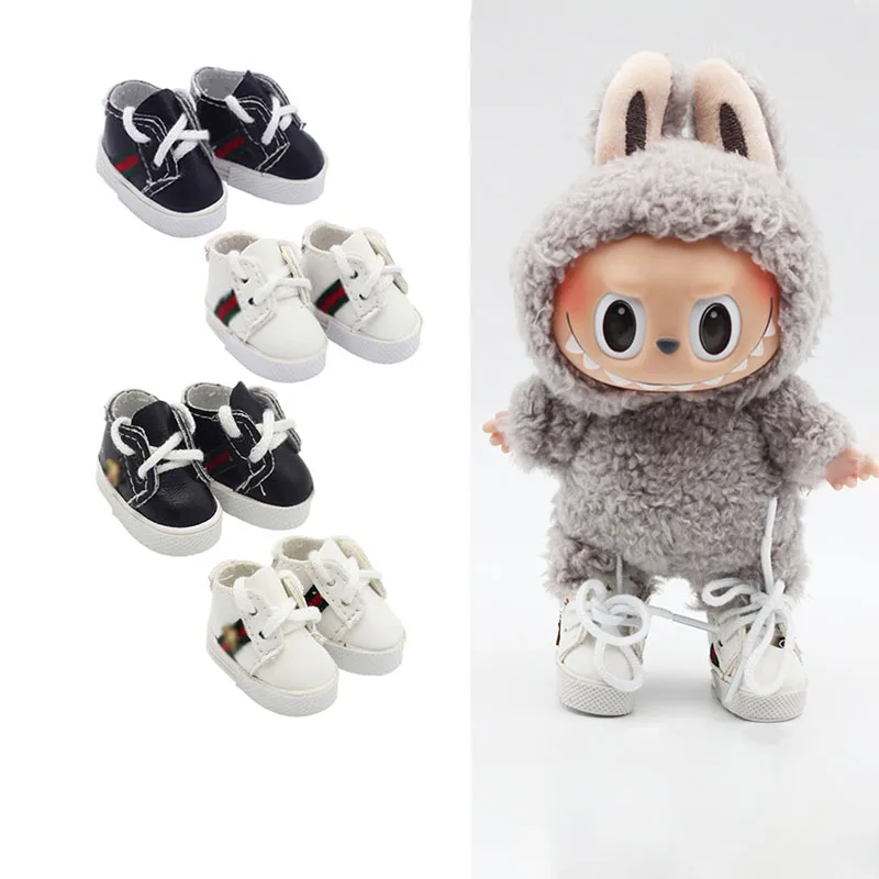 4x1.8cm 1/6 Doll LABUBU Leather Shoes Suitable for 30cm Cotton Doll Dolls Toys Casual Sports Shoes