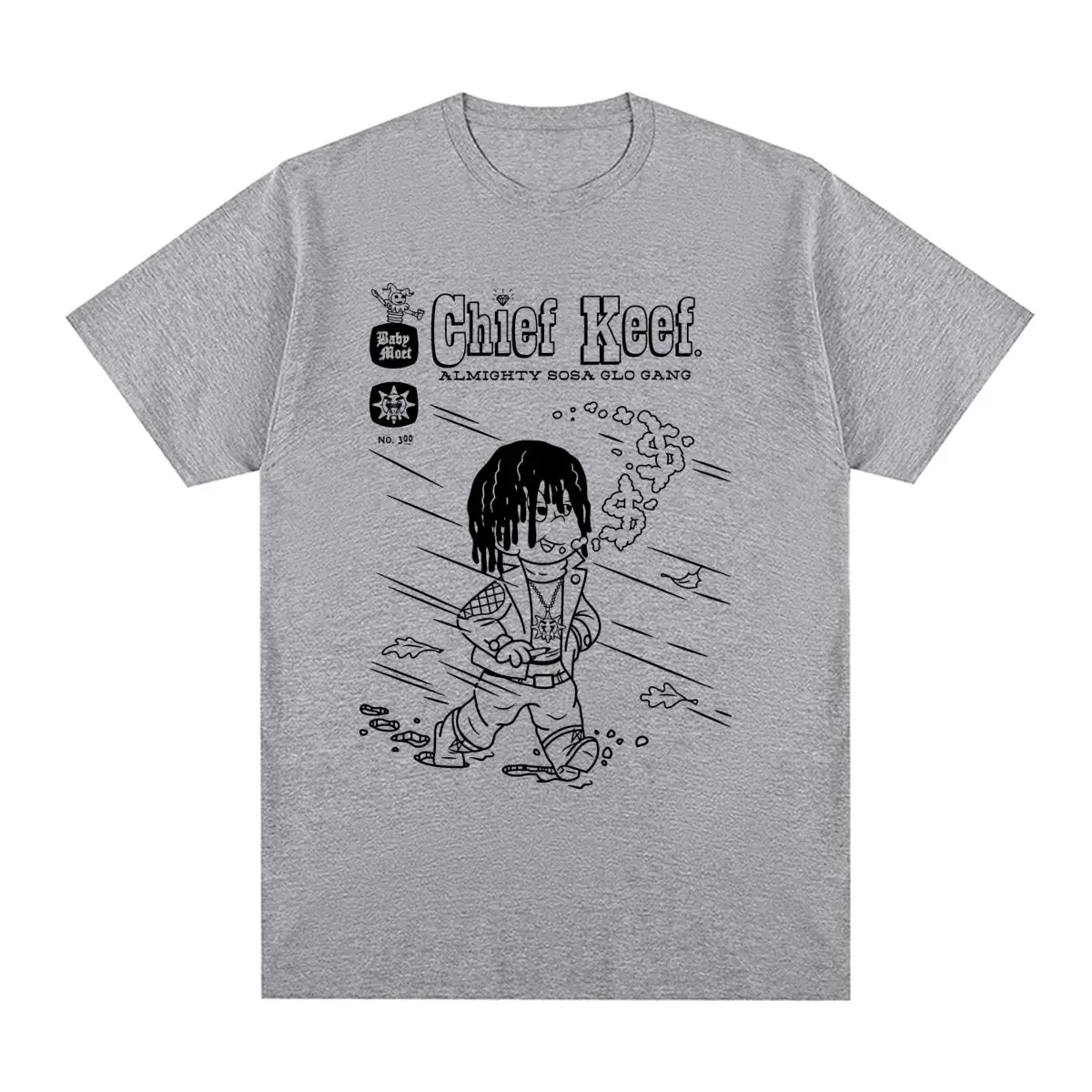 Chief Keef Vintage T-shirt Harajuku Summer Fashion Streetwear Hip Hop Rap Cotton Men T Shirt New Tee Tshirt Womens Tops