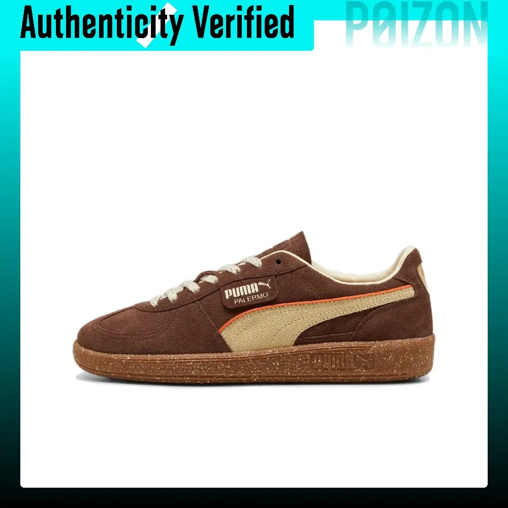 PUMA Palermo Abrasion Resistant Low top German Army Trainers Unisex Coffee Brown 398382-02
