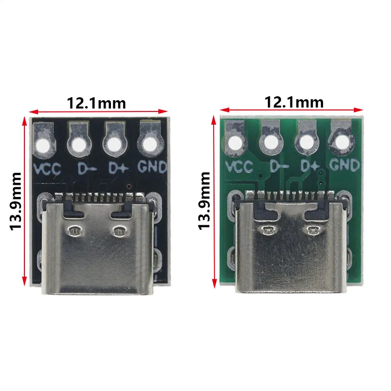 10pcs Micro USB To DIP Adapter 5pin Female Connector Module Board Panel Female 5-Pin Pinboard B Type PCB 2.54 MM