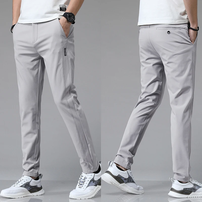 5 Colors Spring Summer Ultra-thin Men\'s Stretch Slim Straight Casual Pants High Quality Fashion Breathable Golf Sports Trousers