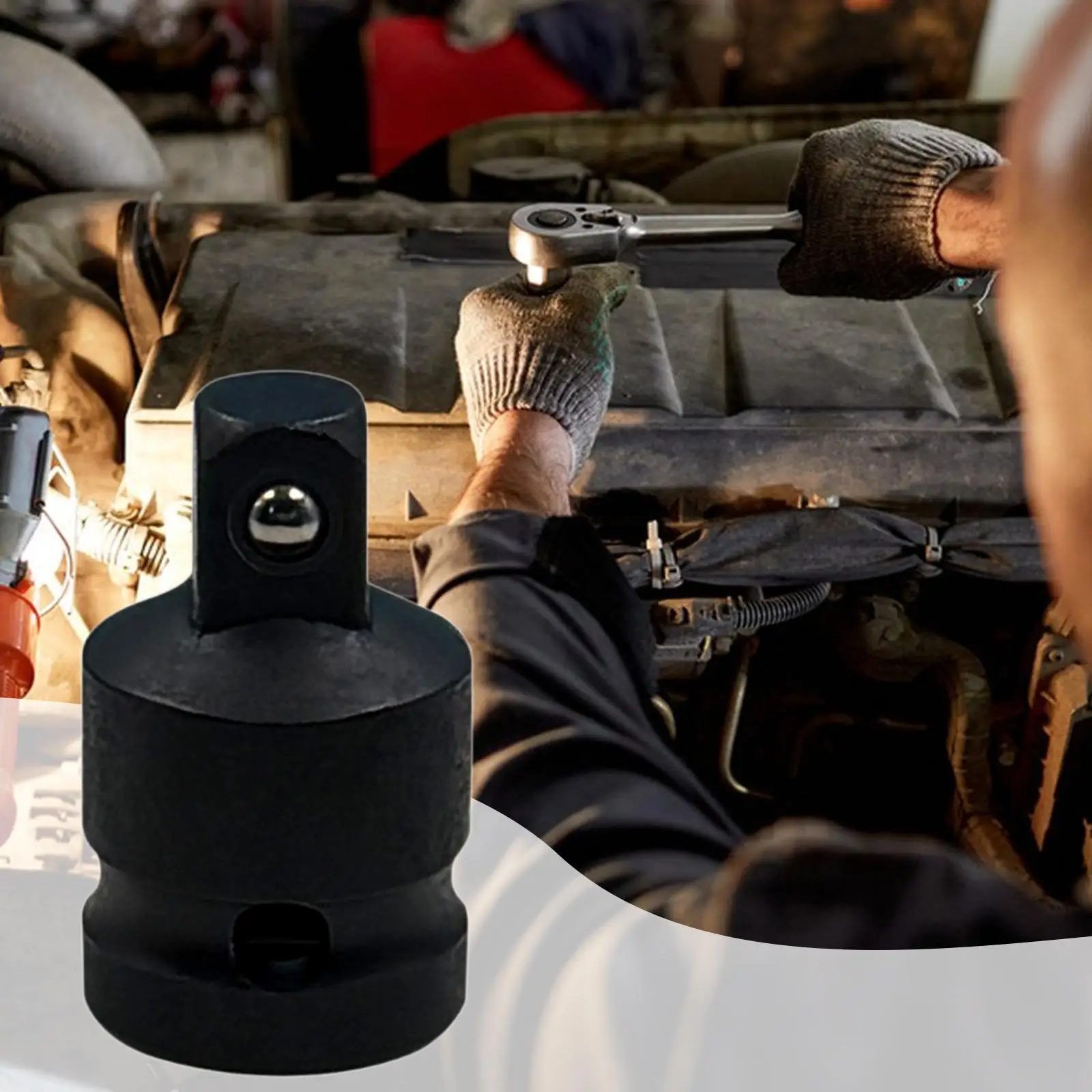 Impact Socket Adapter Reliable Durability Heavy Duty Locking Socket Adapter for Construction Repairs Automotive Maintenance