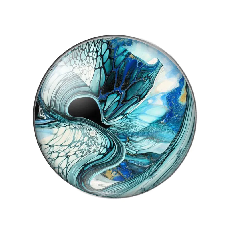 GICLEE FINE ART PRINT OF ORIGINAL FLUID ACRYLIC PAINTING 12mm/20mm/25mm Round photo glass cabochon demo flat back Making finding
