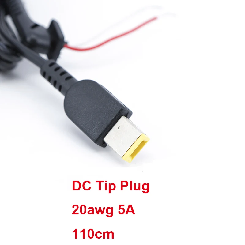 2PCS 2pin repair DC Tip Plug Connector Cord Laptop Power supply extend Cable Charger Adapter Laptop 20awg 5A extend wire 110cm