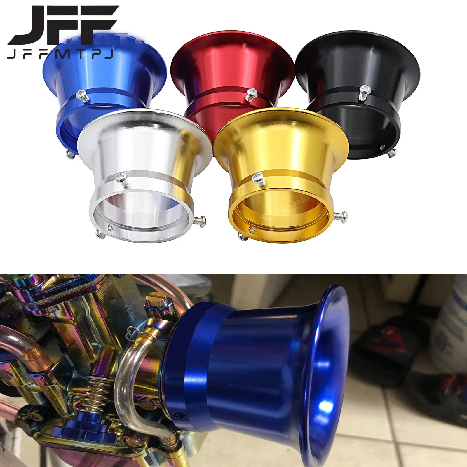 50mm Motorcycle Air Filter Wind Horn Cup Alloy Trumpet For Keihin PWK OKO Mikuni 21mm 24mm 26mm 28mm 30mm PE28 30 Carburetor Etc