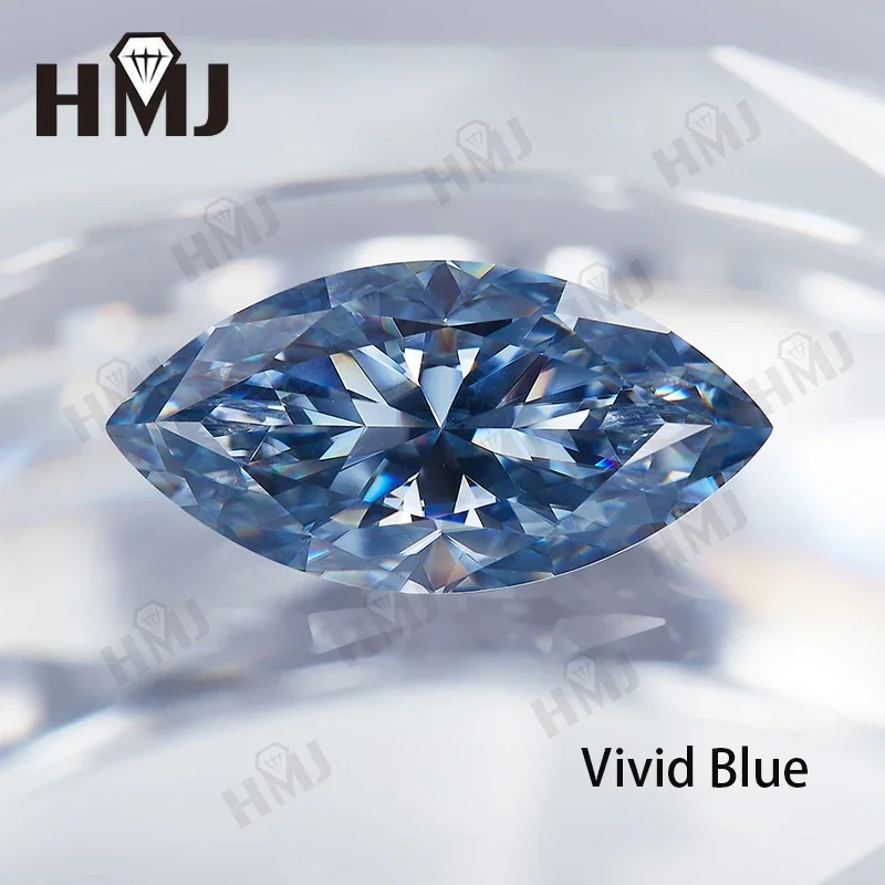 

Свободный муассанит с бриллиантами, разноцветная форма маркизы, обручальные кольца, серьги, ожерелье, сертификат GRA, оптовая продажа, подвески