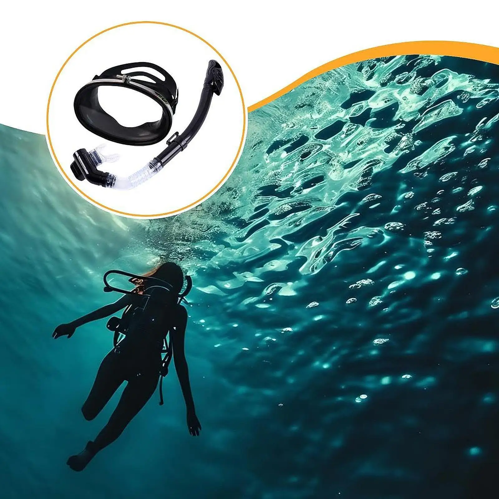 

Diving Mask Breathing Tube Set Eyewear for Adults for Underwater Photography