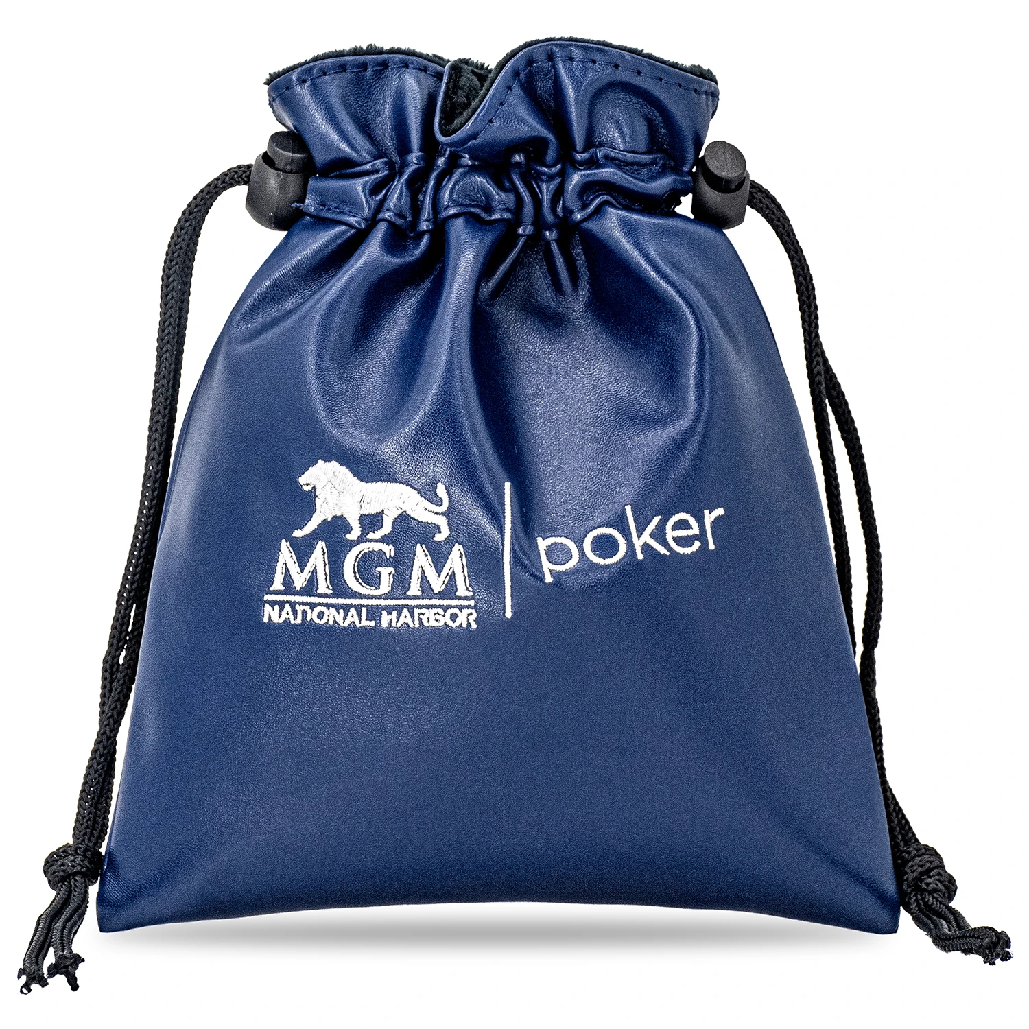1PC Blue MGM Design Golf Bag with Drawstring Closure, Portable & Durable Faux PU Storage Bag for Golf Balls & Tees