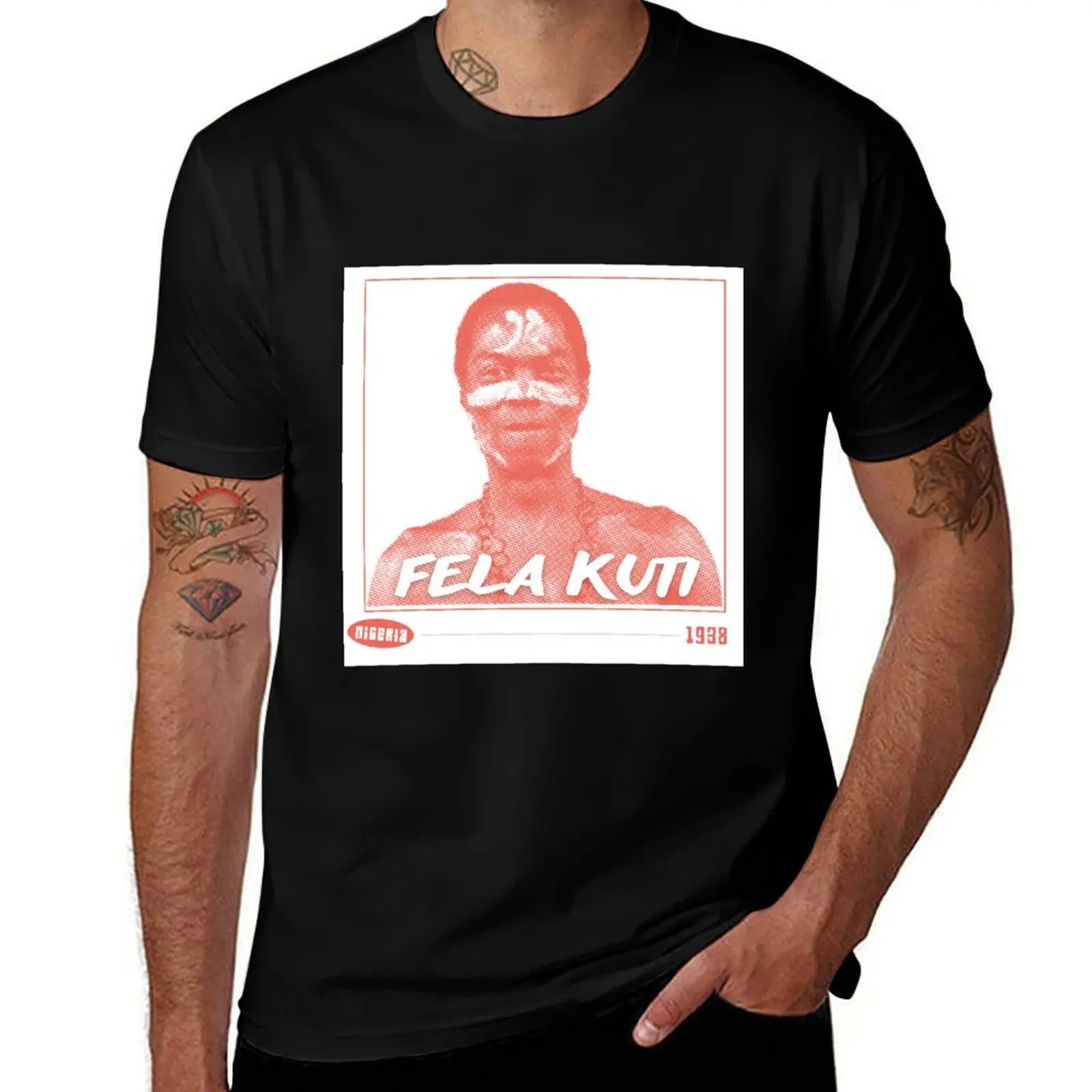 Футболка Fela Kuti Basic Regular Fit, повседневная футболка стандартного кроя