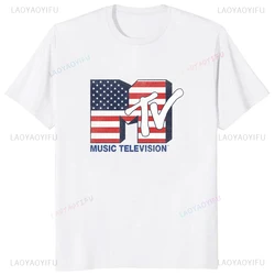 Hot Sale 90s MTV Vintage Design Logo Classic T-shirt Casual Streetwear Soft Man T Shirt Y2k Hipster Comfort Breathe Women Tshirt