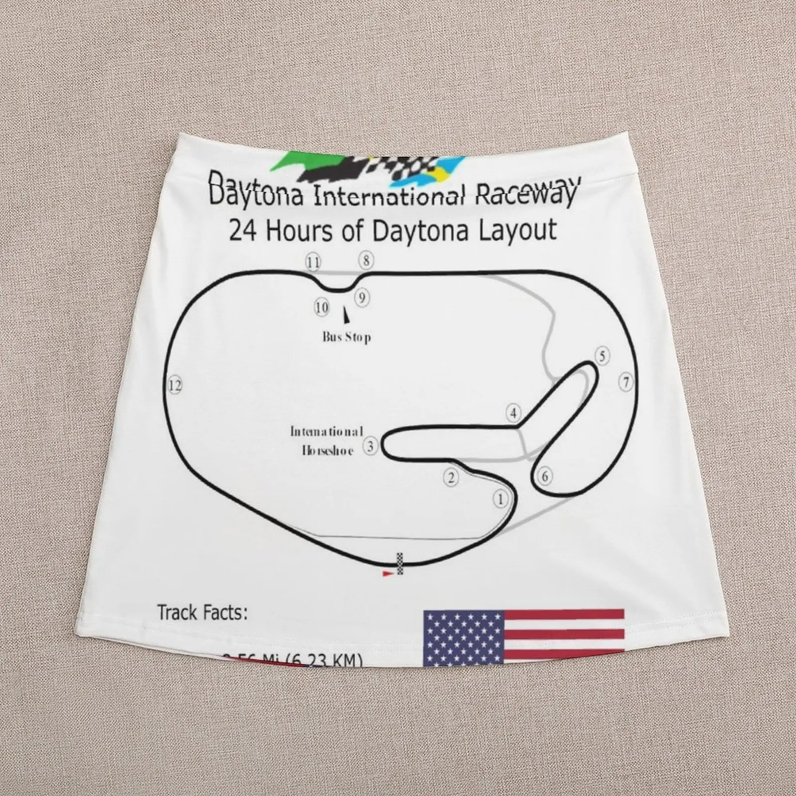 Daytona Road Course mapa toru Mini spódniczka spódnica trzy czwarte dla kobiet koreański styl eleganckie sukienki dla kobiet odzieży