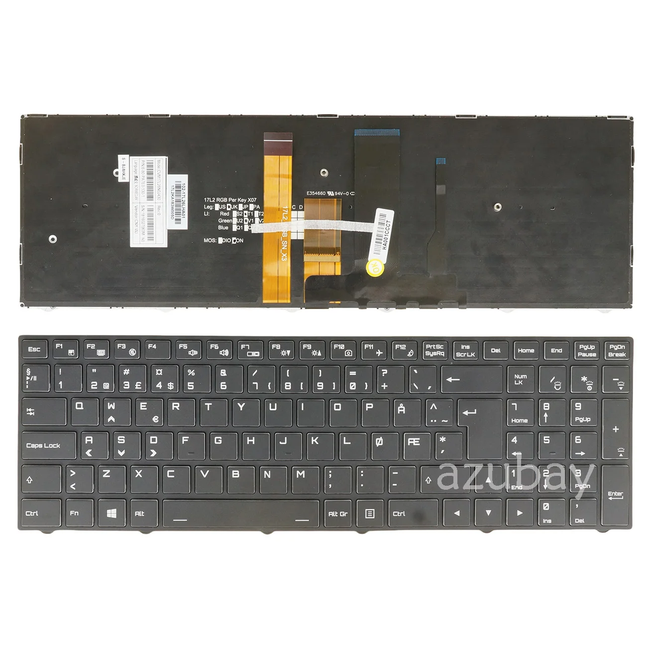 Norwegian NW Keyboard For Clevo P960EF P960EN P960ED P960EF P960EN P650RD P960RF P960RN P970ED P970EN P970RD Per-Key RGB Backlit