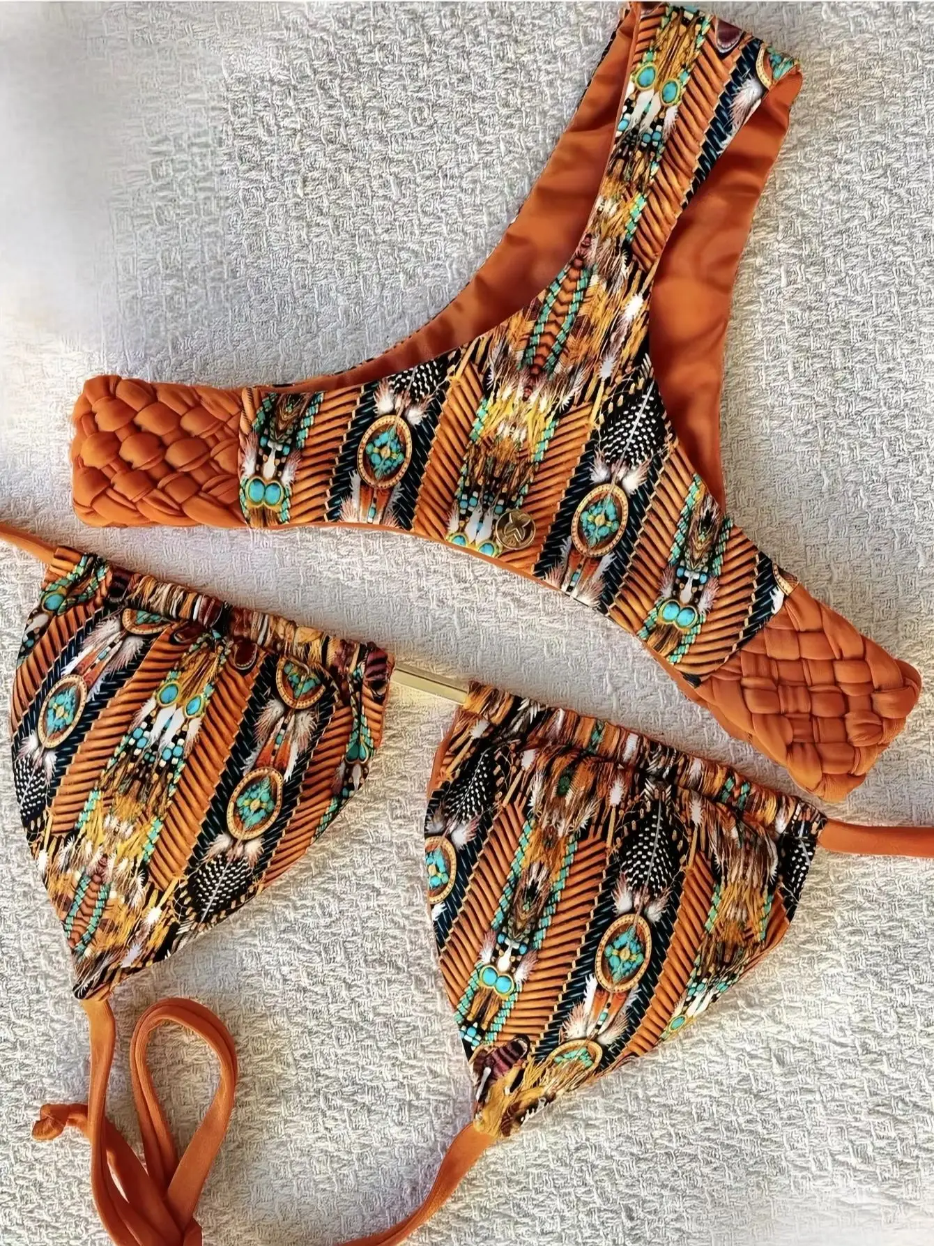 

RUOTONSEPT Print Halter Mini Thong High Cut Bikini Female Swimsuit Women Swimwear Two-pieces Bikini set Bather Bathing Suit Swim