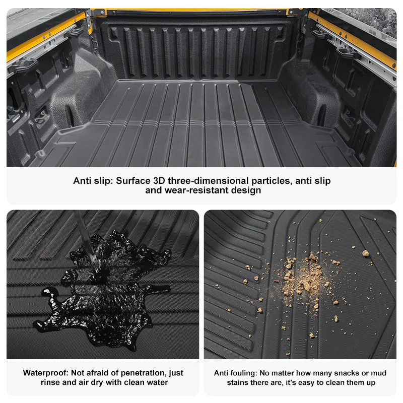 For  Ridgeline TPE Car Trunk Pad Waterproof Anti-Slip Wear-Resistant Pickup Truck Mat Cushion