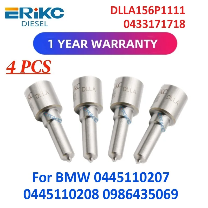 

4pcs DLLA156P1111 Diesel Fuel Injector Nozzle DLLA 156 P 1111 0433171718 DLLA 156P1111 for BMW 0445110207 0445110208 0986435069