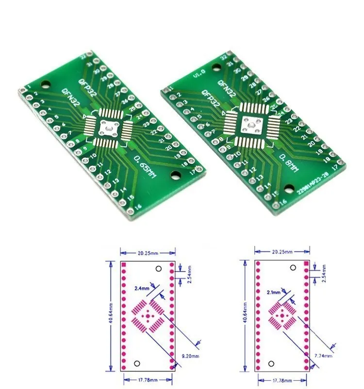 10pcs SOP Patch Adapter Board SOP8 SOP10 SOP16 SOP28 TQFP QFN IC Test Board PCB Board