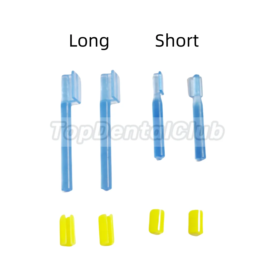 2Kits Dental Blue Bar Yellow Clips Bolt Cap Overdenture Female Attachment Rider L/S