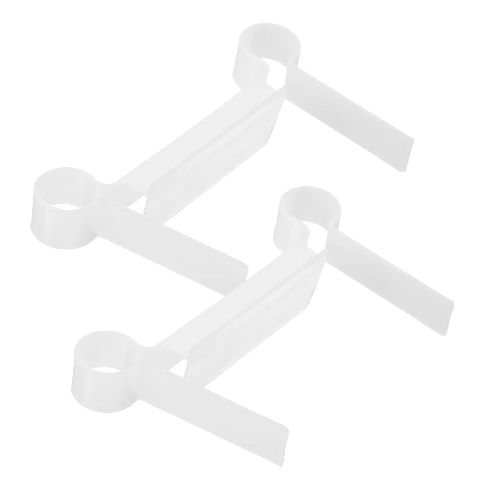 

2pcs Glass Clamp Gasket Seal Durable Waterproof Shower Door Hinge -Shape Seal Sliding Glass Door White Bathroom