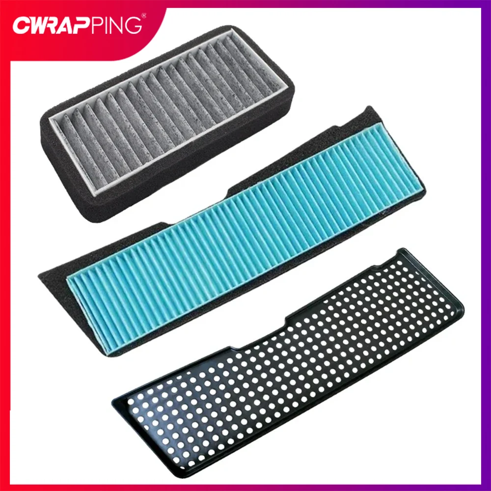 3PCS Car Air Intake Filter For Tesla Model 3 2021-2023 Air Flow Vent Cover Melt Blown Fabric Prevent Air Conditioning Inlet